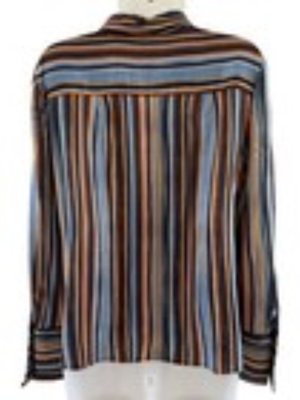Iris Setlakwe Multicolor Vertical Stripe Button-Up Blouse size 8 - Picture 4 of 6
